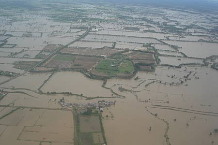 Regenwald-Thailand Überschwemmungen